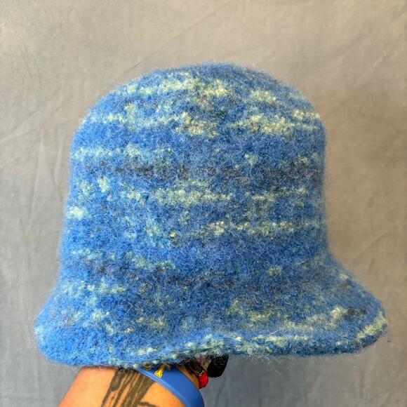 Vintage Hand Made Wool Hat Knit Bucket Soft 90’s Salt n’ Peppa Hip Hop Preppy - Picture 6 of 6